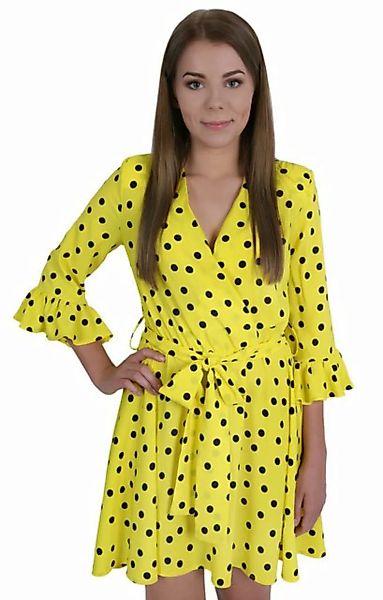 Sarcia.eu Minikleid Gelbes Kleid in schwarzen Erbsen John Zack L günstig online kaufen