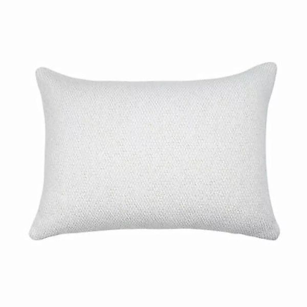 Outdoor-Kissen Boucle textil weiß / 60 x 40 cm - Ethnicraft - Weiß günstig online kaufen