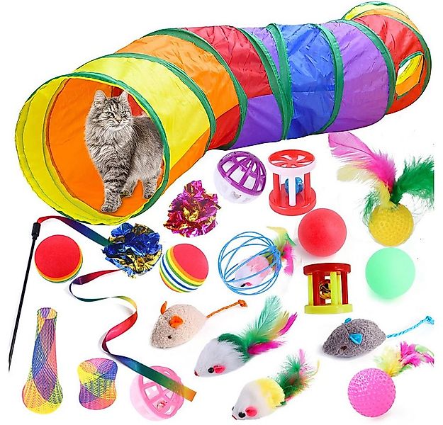 Rosnek Tier-Beschäftigungsspielzeug 21 STÜCKE, Regenbogen Faltbar Tunnel, K günstig online kaufen