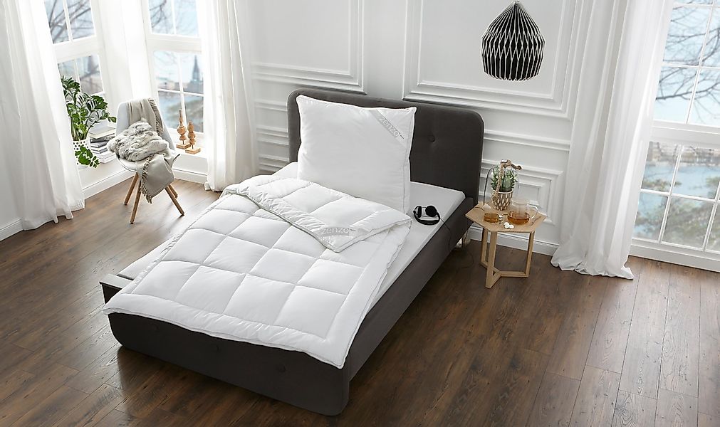 Zenzo Kunstfaserbettdecke »Onyx« normal Füllung 100% hochwertige Baumwolle günstig online kaufen