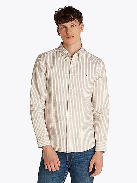 Tommy Hilfiger Langarmhemd LINEN BLEND BOLD STRIPE mit feinen Streifen günstig online kaufen