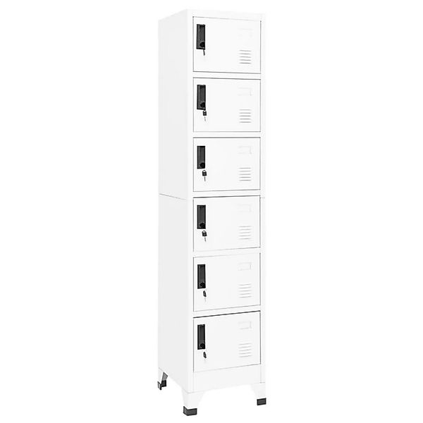 vidaXL Schließfachschrank Weiß 38x40x180 cm Stahl günstig online kaufen