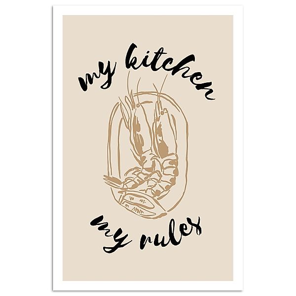 MuchoWow Poster Beige - Shrimps - günstig online kaufen