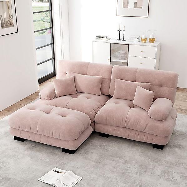 Odikalo 2-Sitzer Schlafsofa Polstersofa Ecksofa, Cloud günstig online kaufen