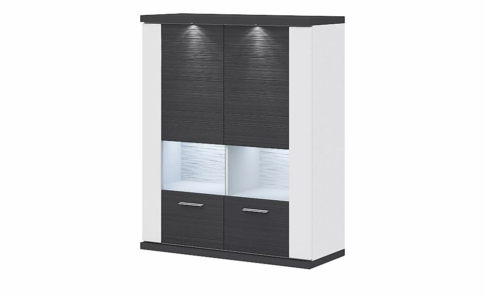 uno Hängevitrine   Titan ¦ grau ¦ Maße (cm): B: 106 H: 130 T: 42.0 Schränke günstig online kaufen