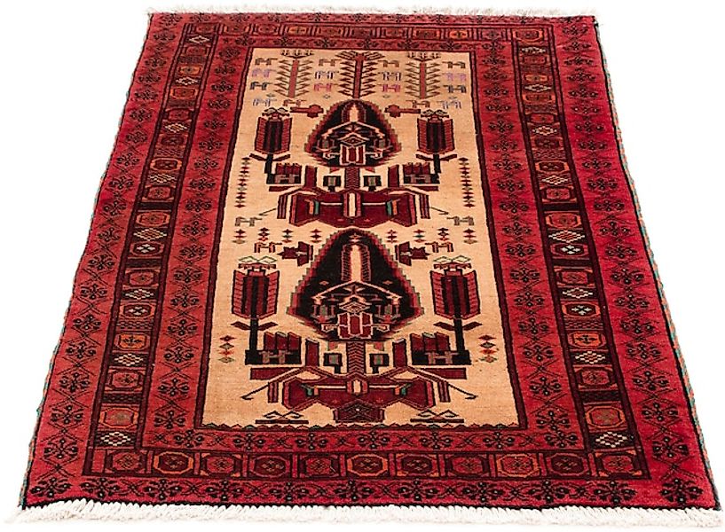 morgenland Orientteppich »Belutsch - 135 x 82 cm - dunkelrot«, rechteckig, günstig online kaufen