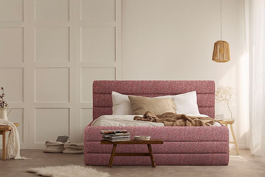 OTTO products Polsterbett "Merrit", Quernaht im Kopf- und Fußteil, in 5 Bre günstig online kaufen