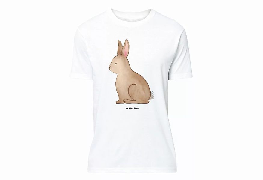 Mr. & Mrs. Panda T-Shirt Hase sitzend - Weiß - Geschenk, Männer, Schlafshir günstig online kaufen