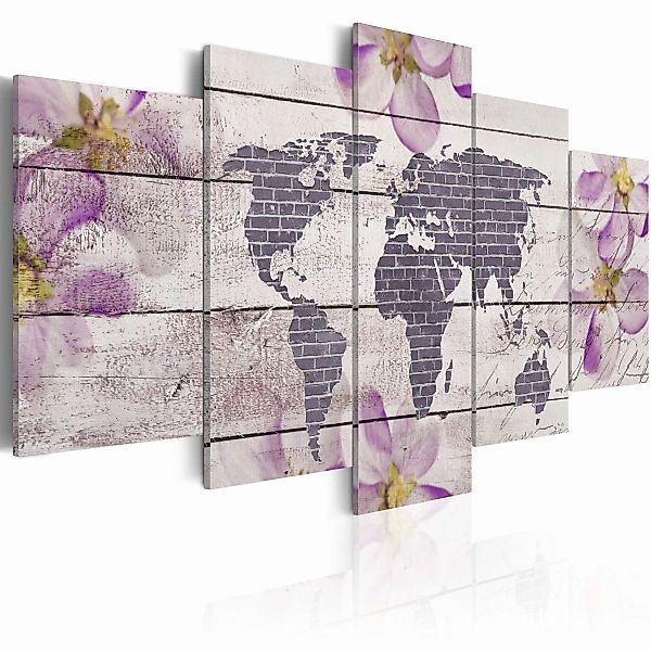 Wandbild - Romantische Weltkarte günstig online kaufen