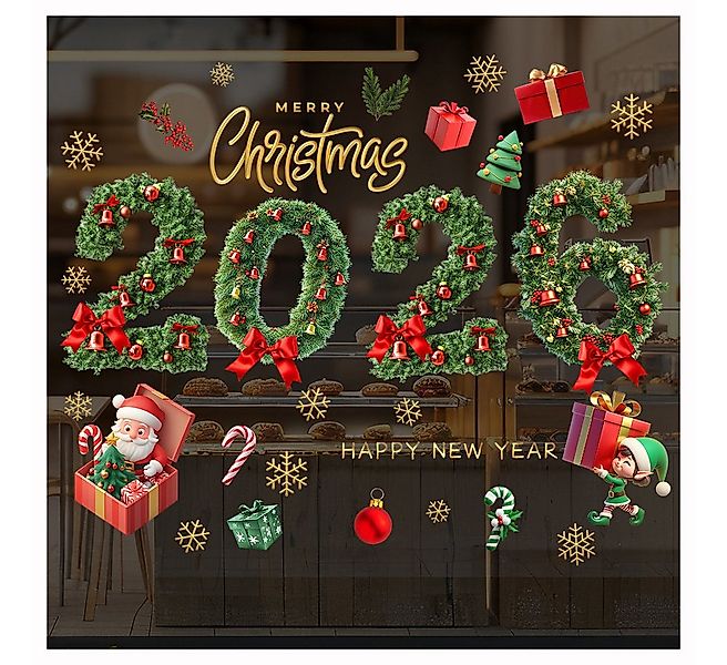 Coonoor Fenstersticker Weihnachtsfensterdekoration, statische Fensteraufkle günstig online kaufen