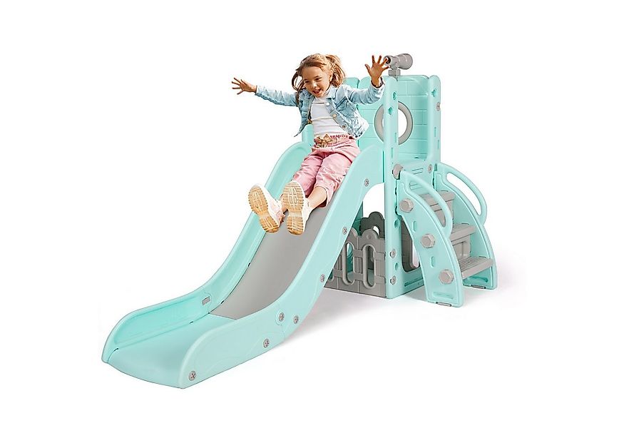 TLGREEN Rutsche, Kinderrutsche mit Stauraum & Spielteleskope, (Indoor & Out günstig online kaufen