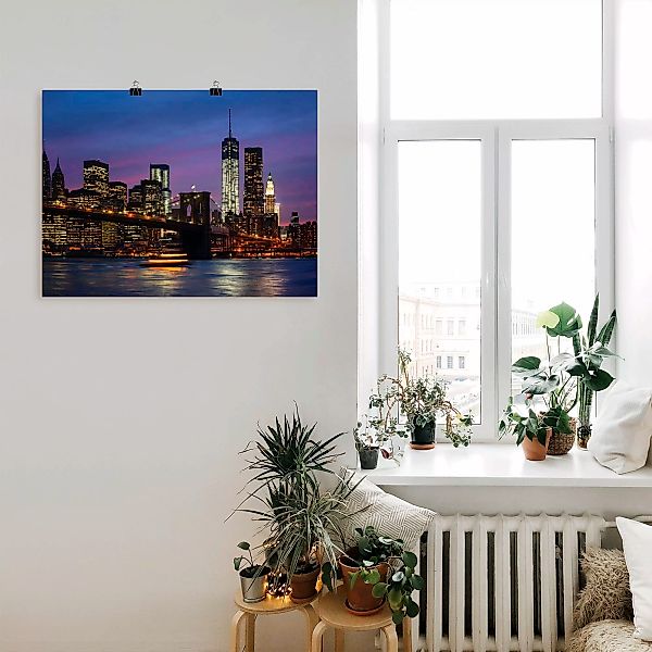 Artland Wandbild "Brooklyn Bridge", Amerika, (1 St.), als Poster, Wandaufkl günstig online kaufen