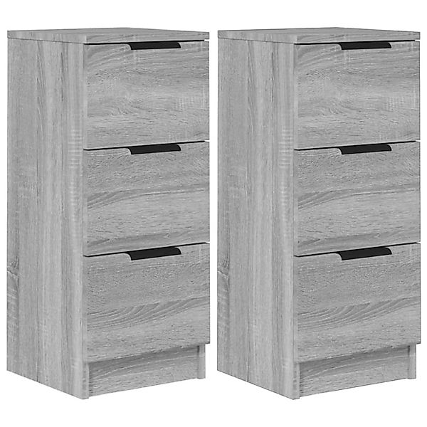 vidaXL Sideboards 2 Stk Grau Sonoma 30x30x70 cm Holzwerkstoff 817015 günstig online kaufen
