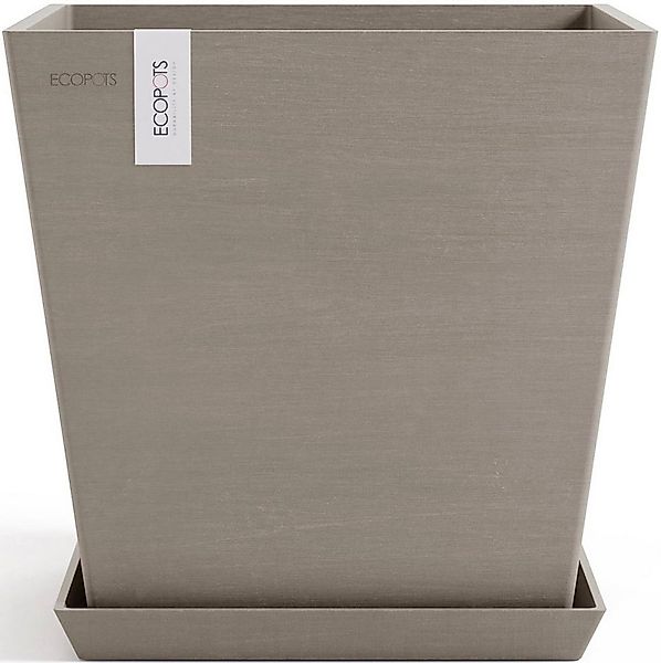 ECOPOTS Blumentopf Rotterdam 35 + Wassersystem Taupe, für innen und außen: günstig online kaufen