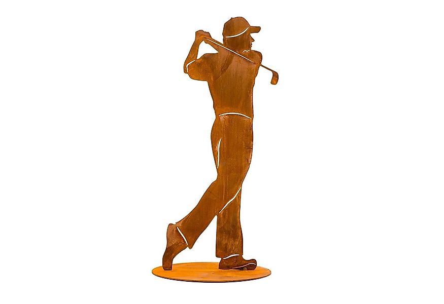 Rostikal Gartenfigur Golfspieler Figur, Gartendeko Rost oder Schwarz Golfer günstig online kaufen