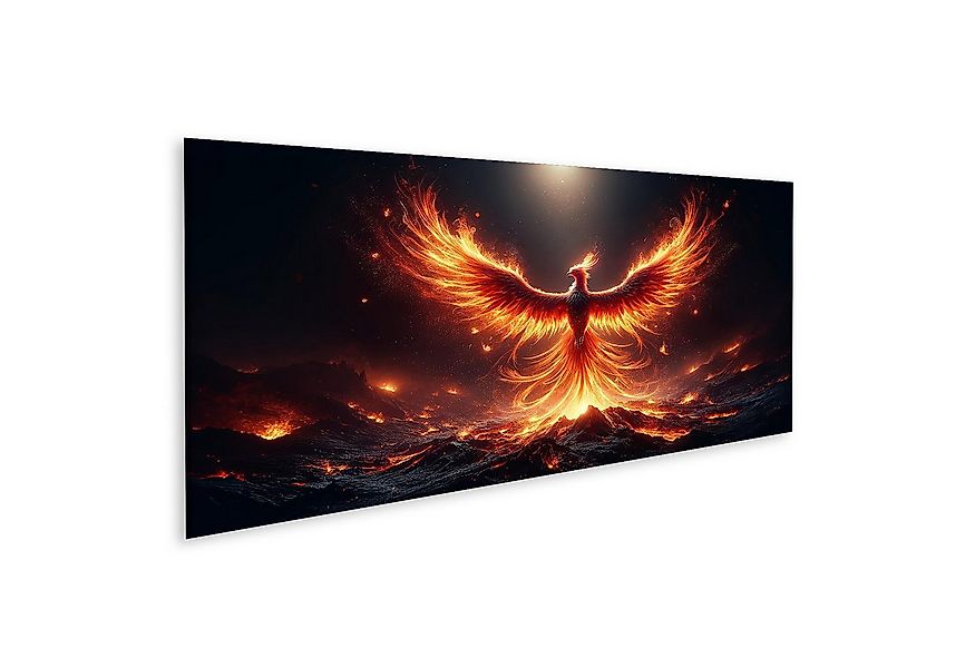 islandburner Leinwandbild Majestätischer Feuerphönix erhebt sich aus Asche günstig online kaufen