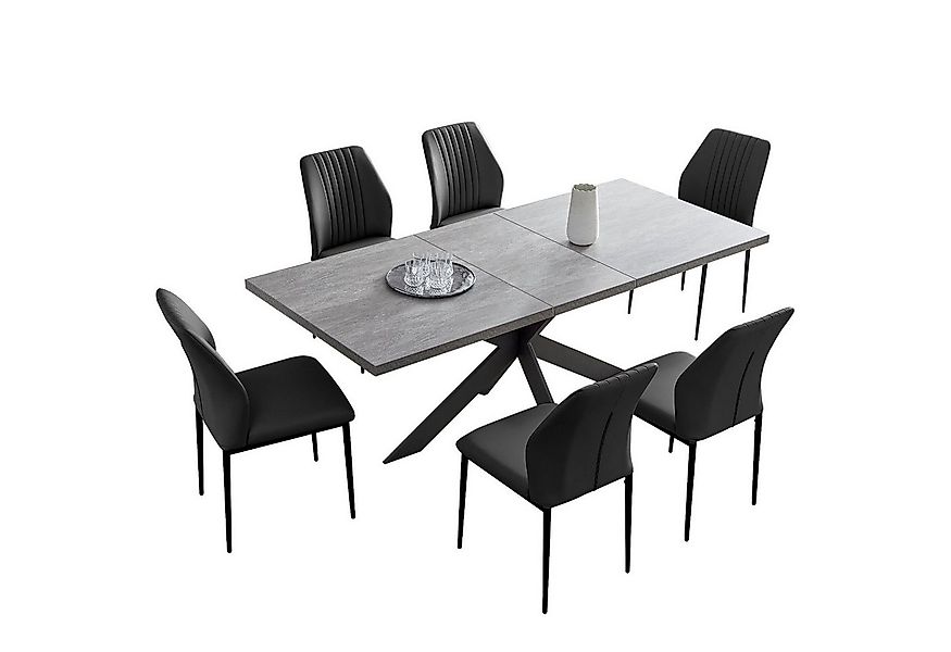 Jiexi Esstisch Esstisch ausziehbar, ausziehbarer, hohe Härte, für 6 Persone günstig online kaufen