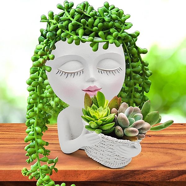 LA CUTE Blumentopf Doppel-Blumentopf mit Gesicht günstig online kaufen