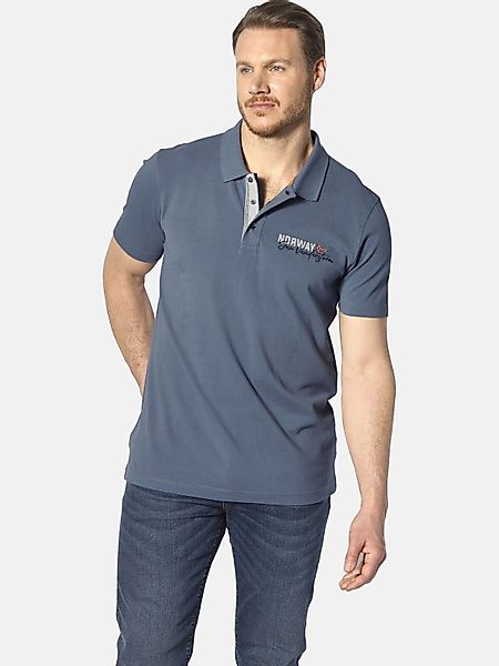 Jan Vanderstorm Poloshirt JAKOV mit Kontrast-Knopfleiste günstig online kaufen