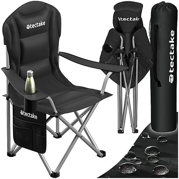 tectake Campingstuhl Gepolsterter Campingstuhl (Set, 1 günstig online kaufen