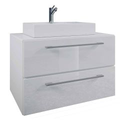 Waschtisch mit Keramikbecken in Weiß die Wandmontage günstig online kaufen