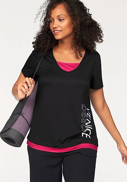 Venice Beach Funktionsshirt figurbetonende Passform, V-Ausschnitt, günstig online kaufen