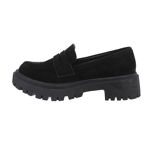 Ital-Design Damen Mokassins Freizeit Slipper (84018707) Blockabsatz Mokassi günstig online kaufen