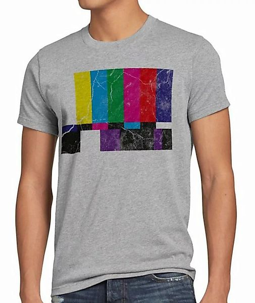 style3 Print-Shirt Herren T-Shirt Retro Testbild Big Bang Sheldon TV Monito günstig online kaufen