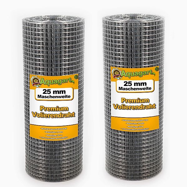 Aquagart 250m x 0,5m Volierendraht 25mm Drahtgitter Schweissgitter  Drahtza günstig online kaufen