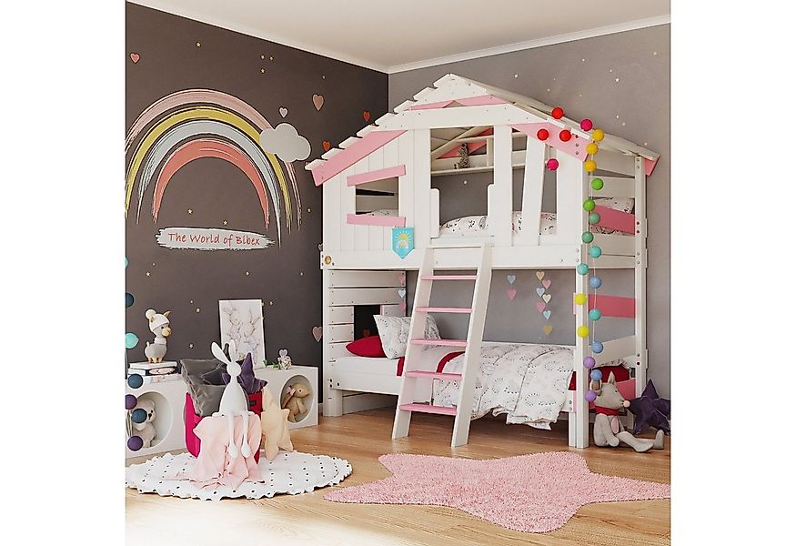 bibex Hochbett ALPIN CHALET Hochbett, Kinderbett, Doppelbett, Etagenbett - günstig online kaufen