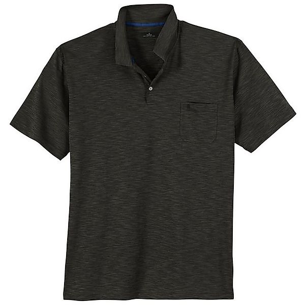 RAGMAN Poloshirt Große Größen Herren Poloshirt schiefer geflammt Softknit R günstig online kaufen