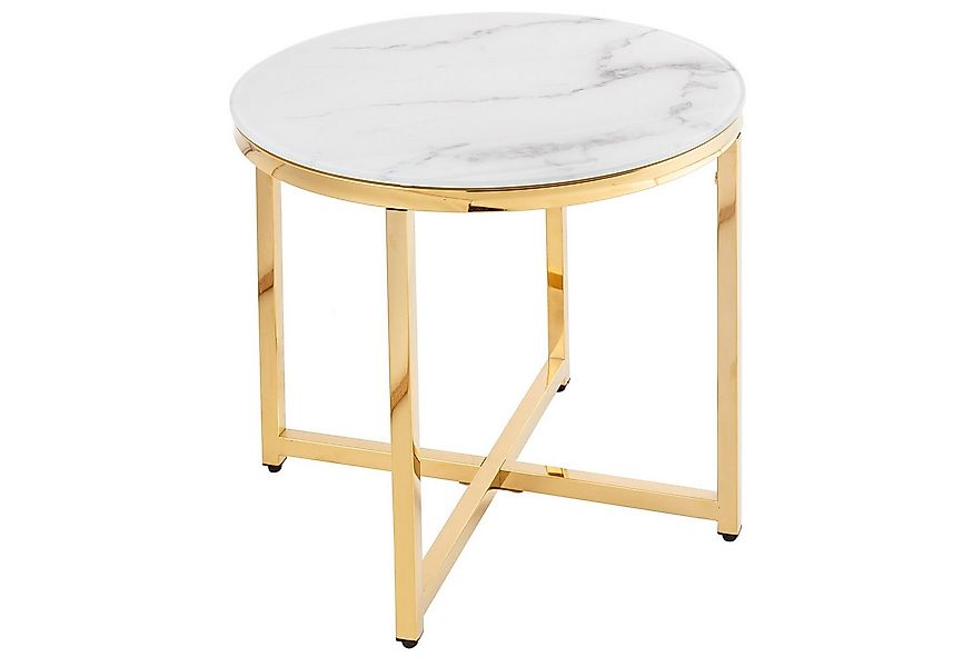 riess-ambiente Beistelltisch BOUTIQUE 50cm weiß / gold (Einzelartikel, 1-St günstig online kaufen
