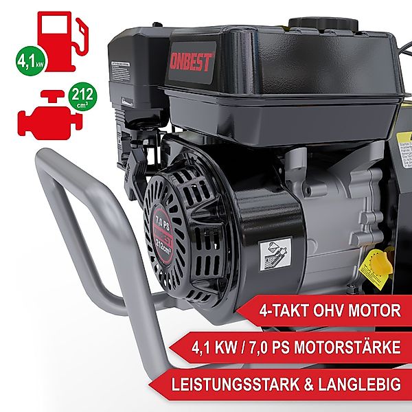 Onbest Benzinmotorhacke Gartenfräse T4150 4,1 kW günstig online kaufen