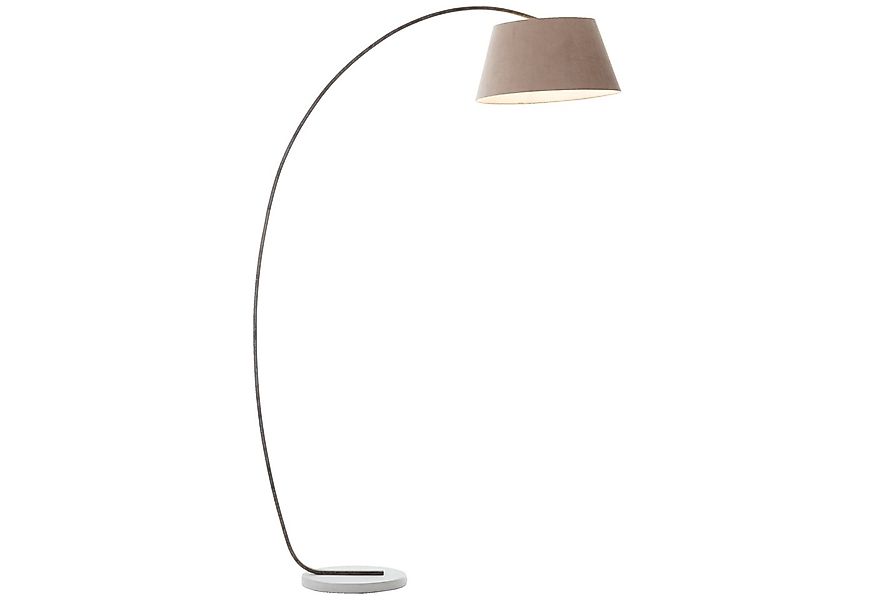 Lightbox Bogenlampe, ohne Leuchtmittel, Stehleuchte mit elegantem Stoffschi günstig online kaufen