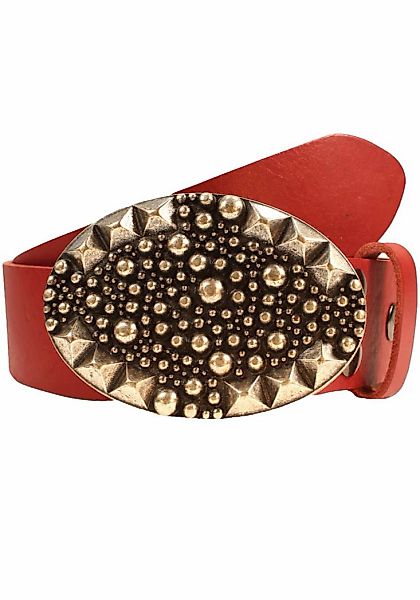 Rettungsring Gürtel Ledergürtel mit austauschbarer Schließe "Oval Noppen Si günstig online kaufen