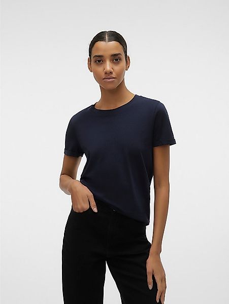 Vero Moda Kurzarmshirt VMPAULA S/S T-SHIRT NOOS Baumwolle, regular fit günstig online kaufen