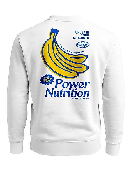 Neverless Sweatshirt Sweatshirt Herren Pullover mit Backprint Power Nutriti günstig online kaufen