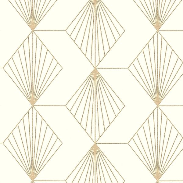 AS-Creation Vliestapete Grafik Vorgeleimt 10,05 m x 0,53 m Beige-Gold FSC® günstig online kaufen