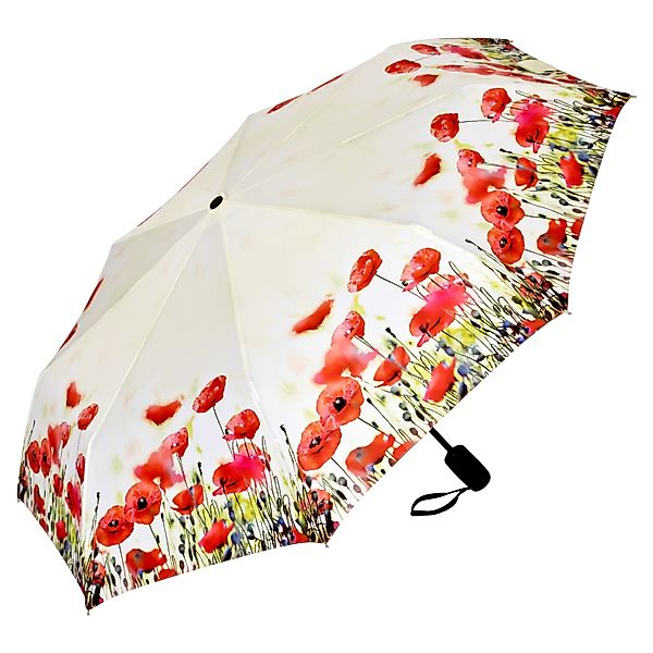 von Lilienfeld Taschenregenschirm Motivschirm Mohnblumen Motiv günstig online kaufen