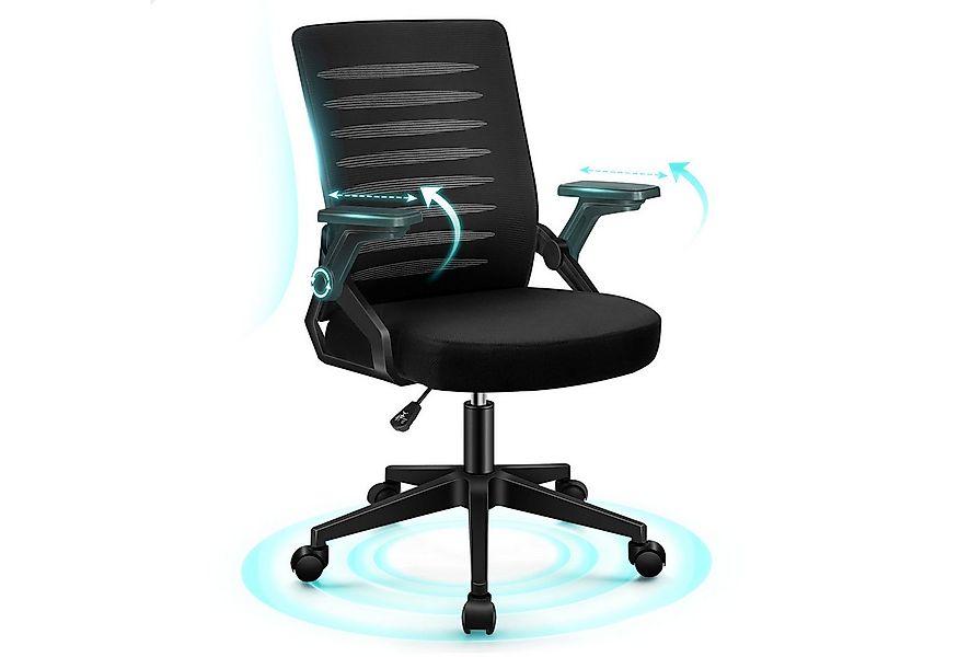 ALFORDSON Bürostuhl Lendenwirbelstütze, atmungsaktives Netz und Stoff, (1 S günstig online kaufen