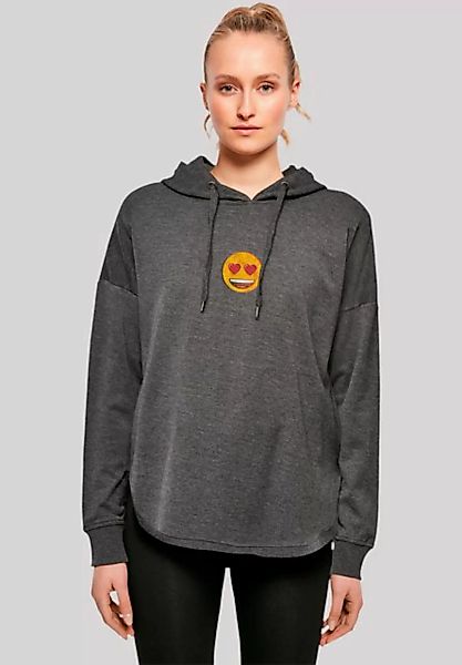 emoji couture Hoodie Smiling furry yellow face jewel hearted eyes Premium Q günstig online kaufen