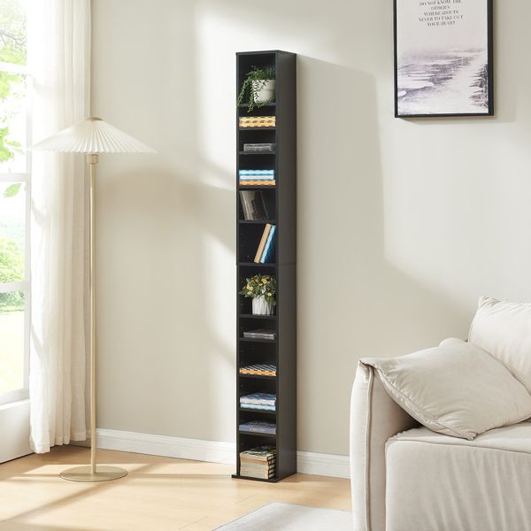 en.casa CD-Regal, »Tynset« 175x20x20 cm Standregal günstig online kaufen