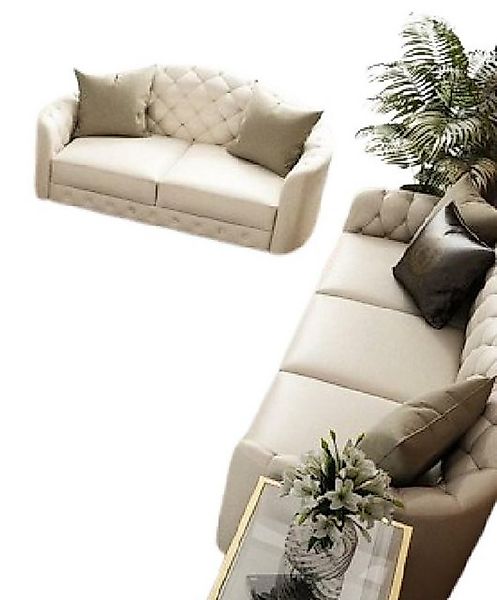 Xlmoebel Sofa Designer Sofa Sitzpolster 3+2 Sitzer Weißes Leder Set, Herges günstig online kaufen