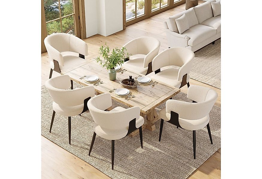 MODFU Esszimmerstuhl Make-up-Stuhl,Schminkstuhl,Luxusstuhl (6er Set Ergonom günstig online kaufen