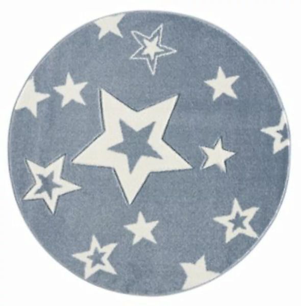 Kids Love Rugs Kinderteppich Starlight rund blau/weiß Gr. 133 günstig online kaufen