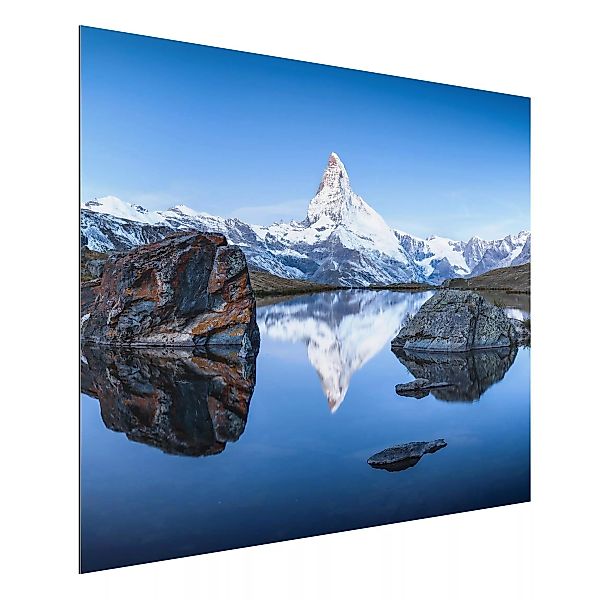 Alu-Dibond Bild Stellisee vor dem Matterhorn günstig online kaufen