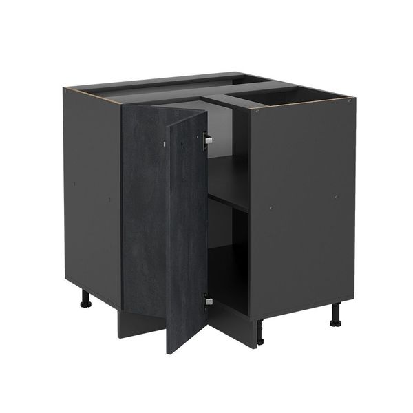 Vicco Fame-Line Küchenzeile Dunkelblau Hochglanz/Weiß 160.5 x 190 cm AP Eic günstig online kaufen