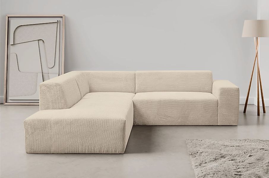 WERK2 Ecksofa "Zeus-M, tolles Sofa mit schönen Details, L-Form", Curvy Tren günstig online kaufen