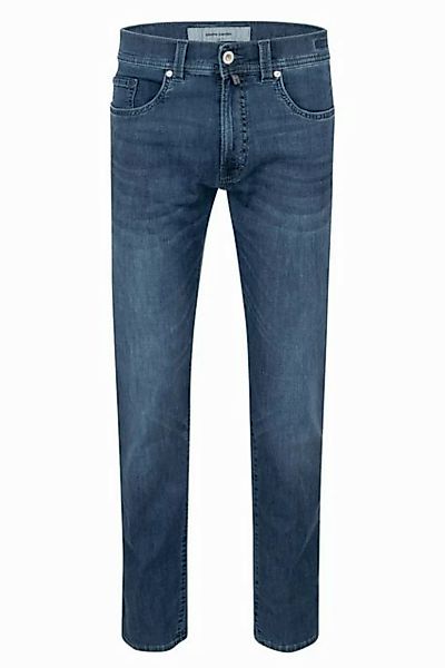 Pierre Cardin 5-Pocket-Jeans PIERRE CARDIN LYON TAPERED dark blue used buff günstig online kaufen