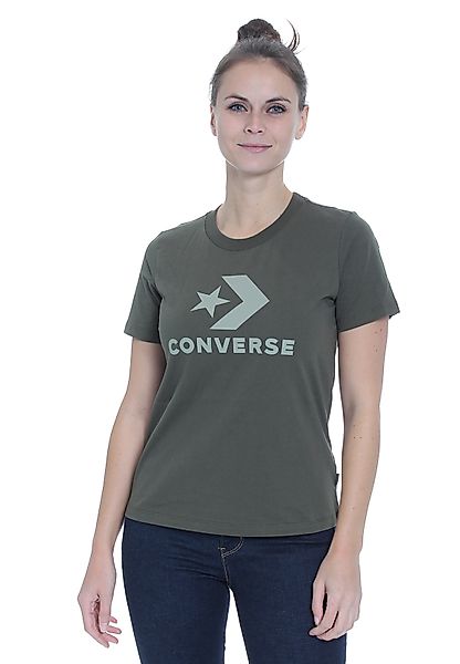 Converse Damen T-Shirt STAR CHEVRON CENTER FRONT TEE 10018569 360 Cargo Kha günstig online kaufen